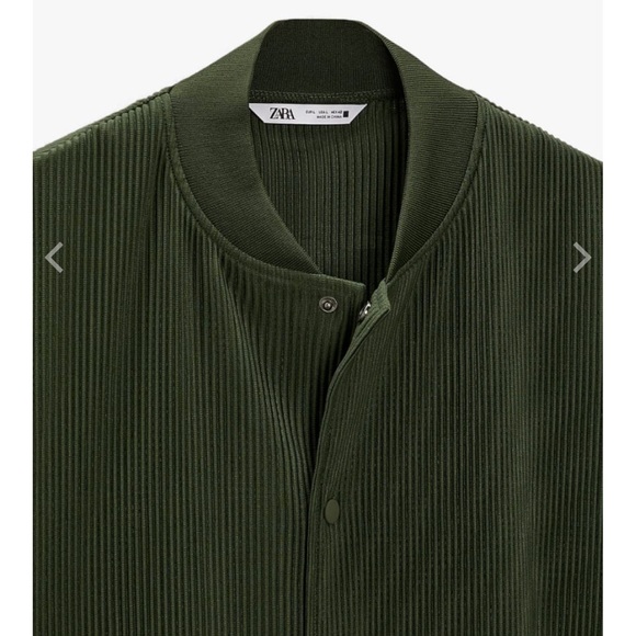 Zara PLEATED BOMBER JACKET - - Picture 10 of 10